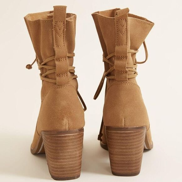 Toms Mila Ankle Tan Booties NWT Sz 9.5 - Picture 4 of 7